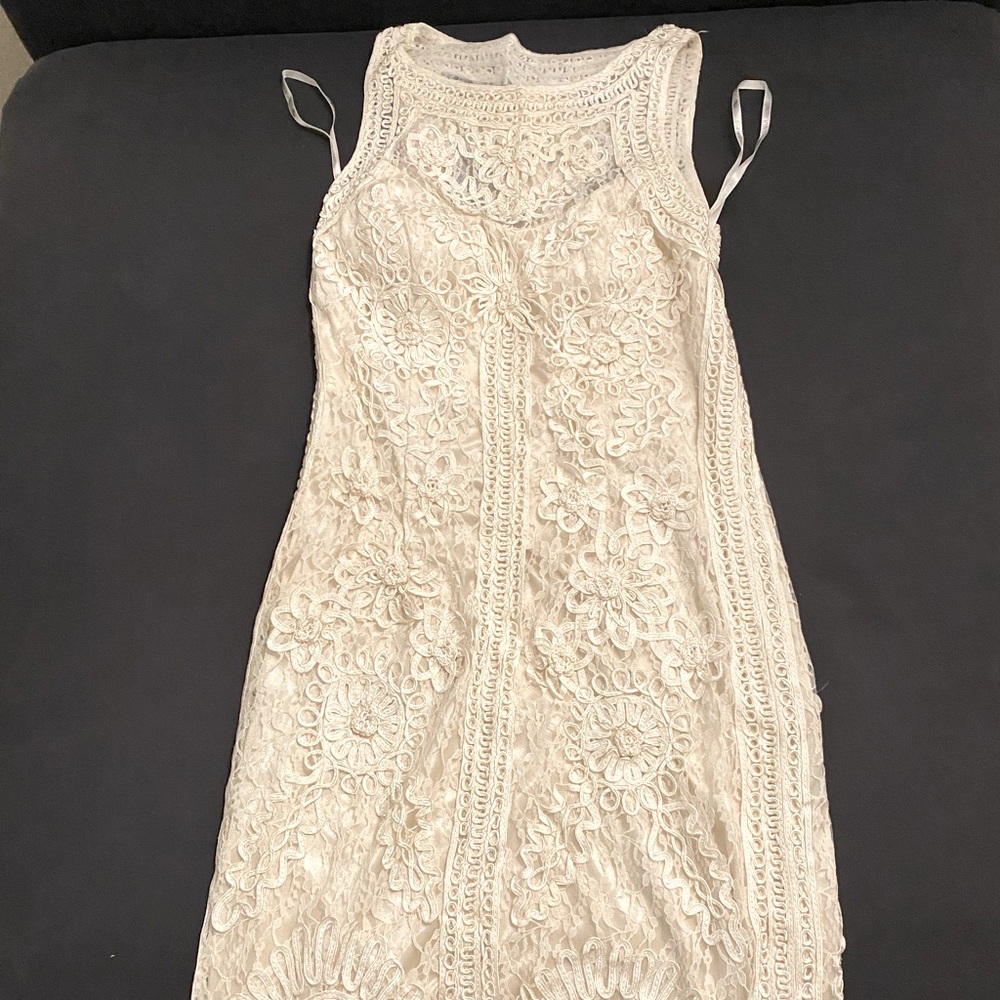 Sue Wong White Dress, Size 8, Like new condition